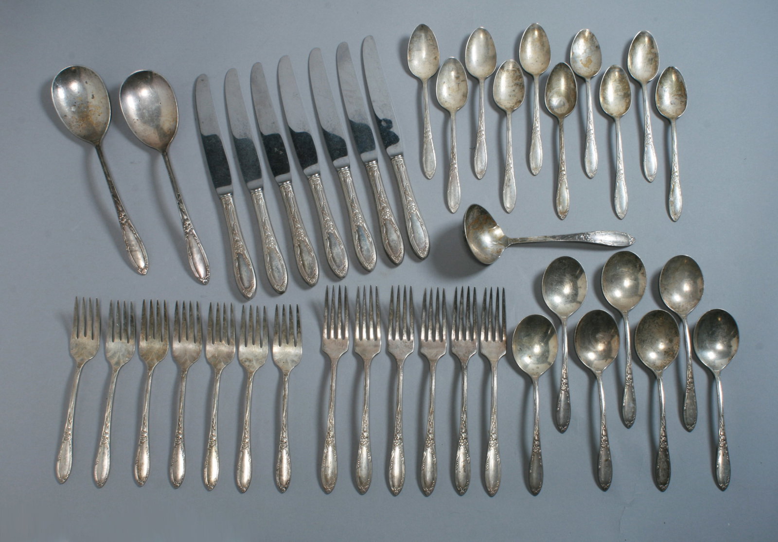 Oneida Sterling Silver Flatware 40 Pieces - Heirloom Virginian (1 of 9)