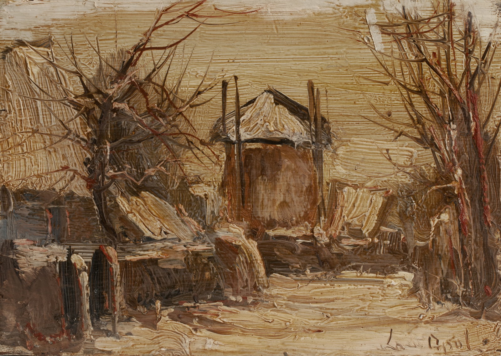 After Louis Apol (1850 - 1936) Winter Impressionist Landscape (1 of 6)
