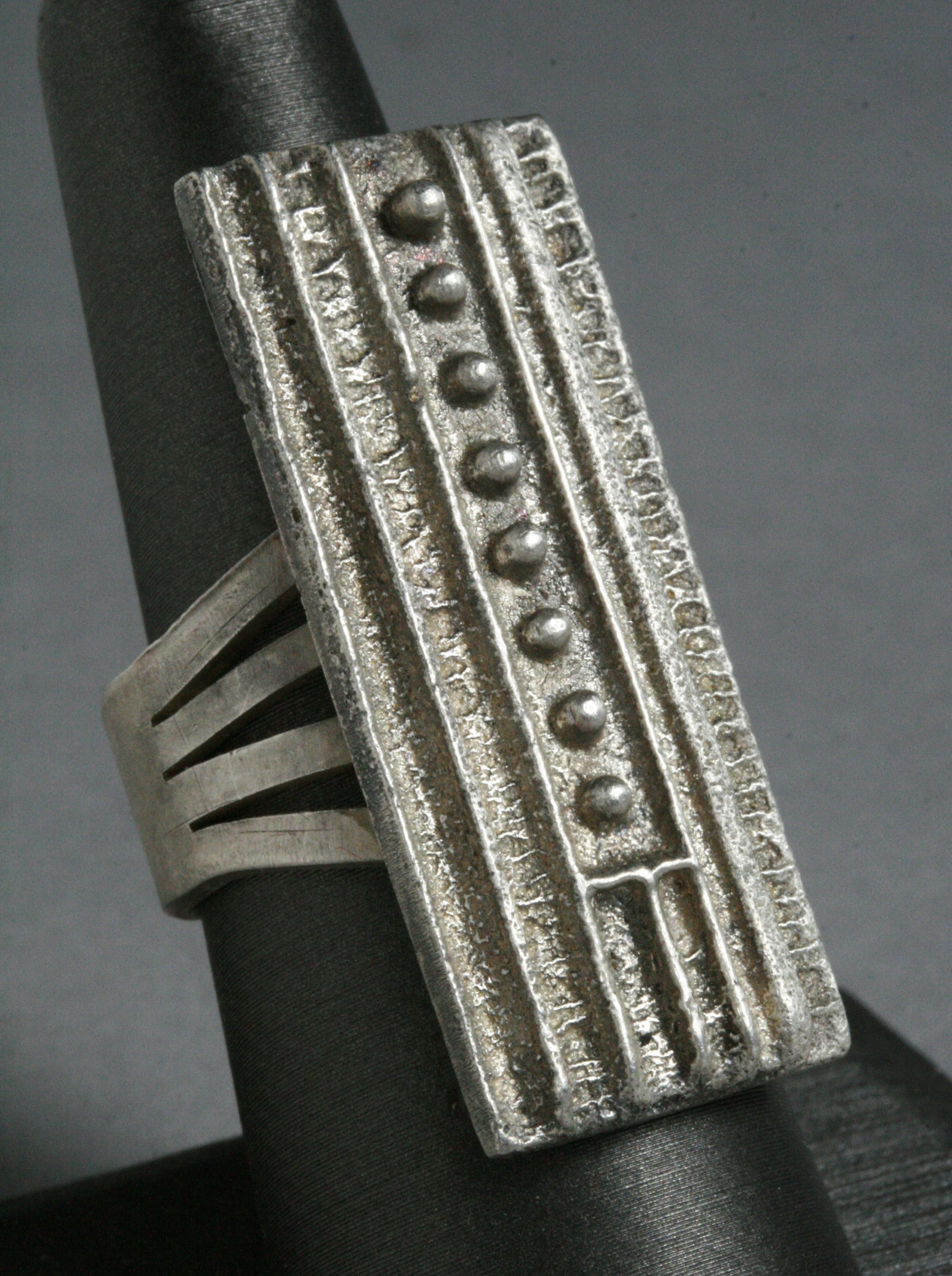 Vintage Brutalist - Modernist Sterling Silver Designer Ring - Signed (1 of 5)