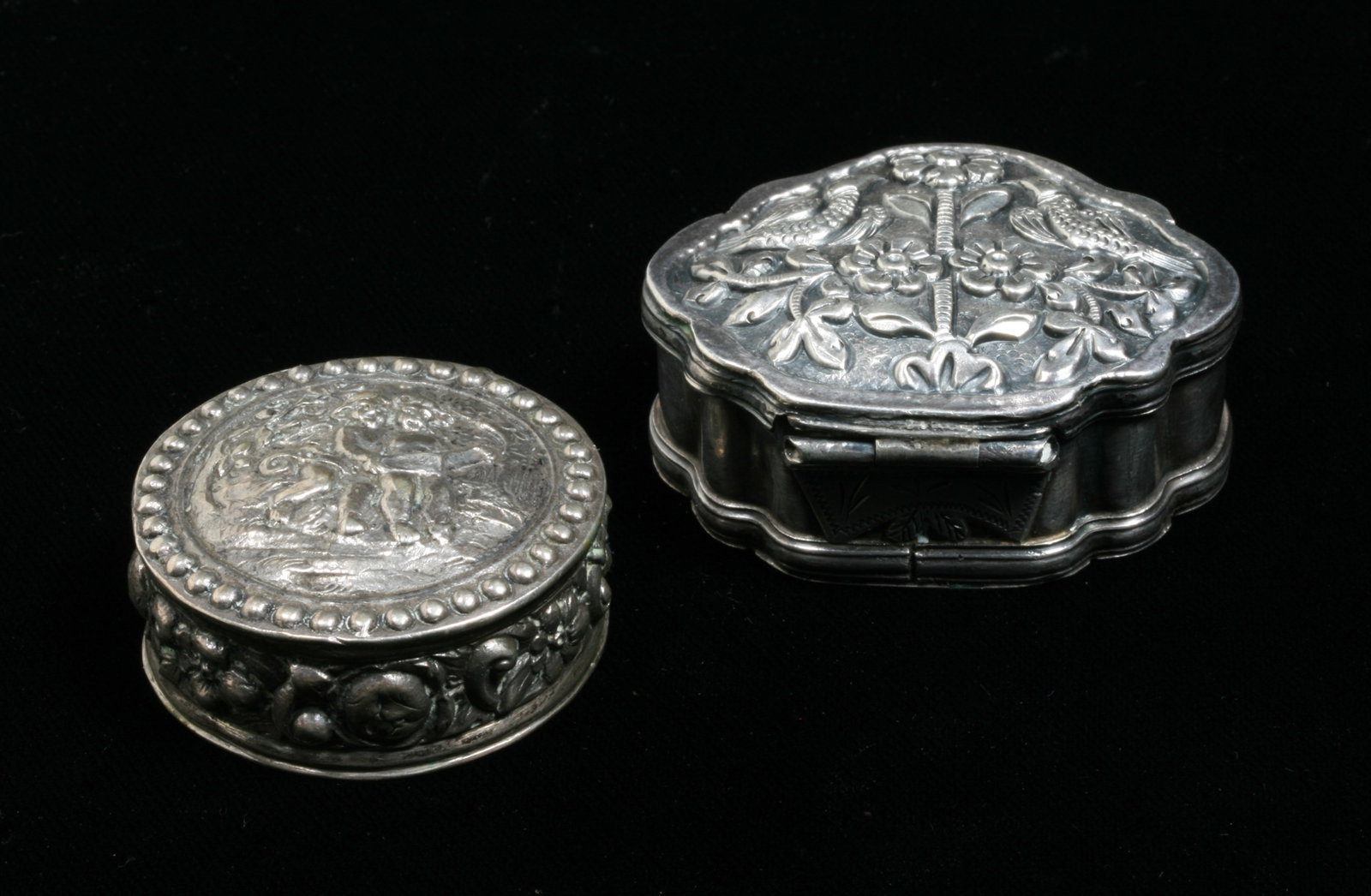 Two Antique Silver Pill Boxes - 2