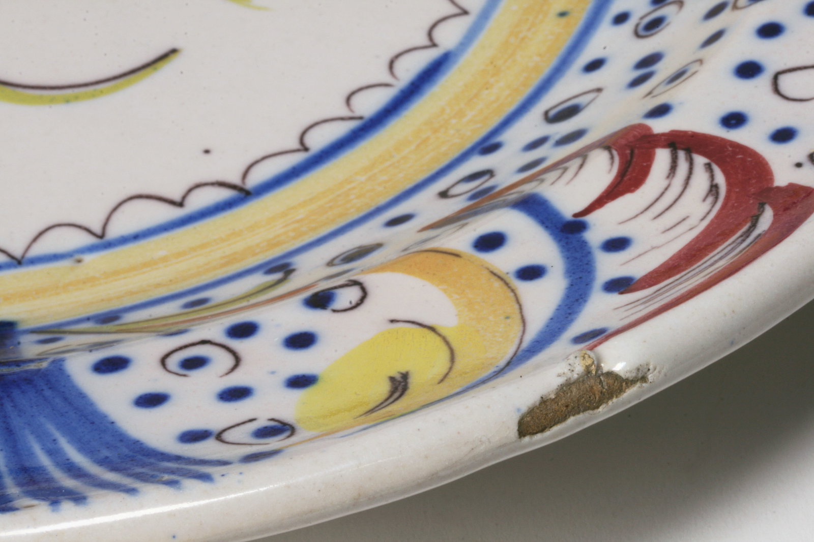 Faience Pottery Charger - Signed - 10