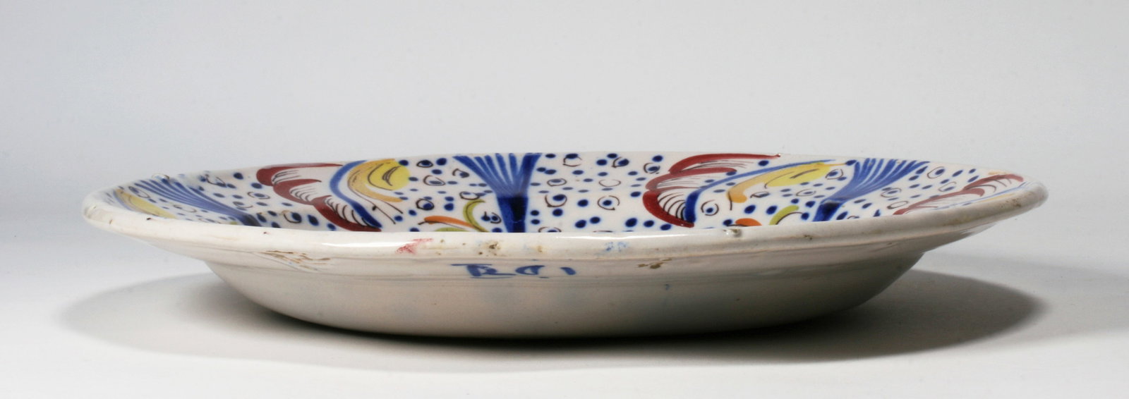 Faience Pottery Charger - Signed - 11