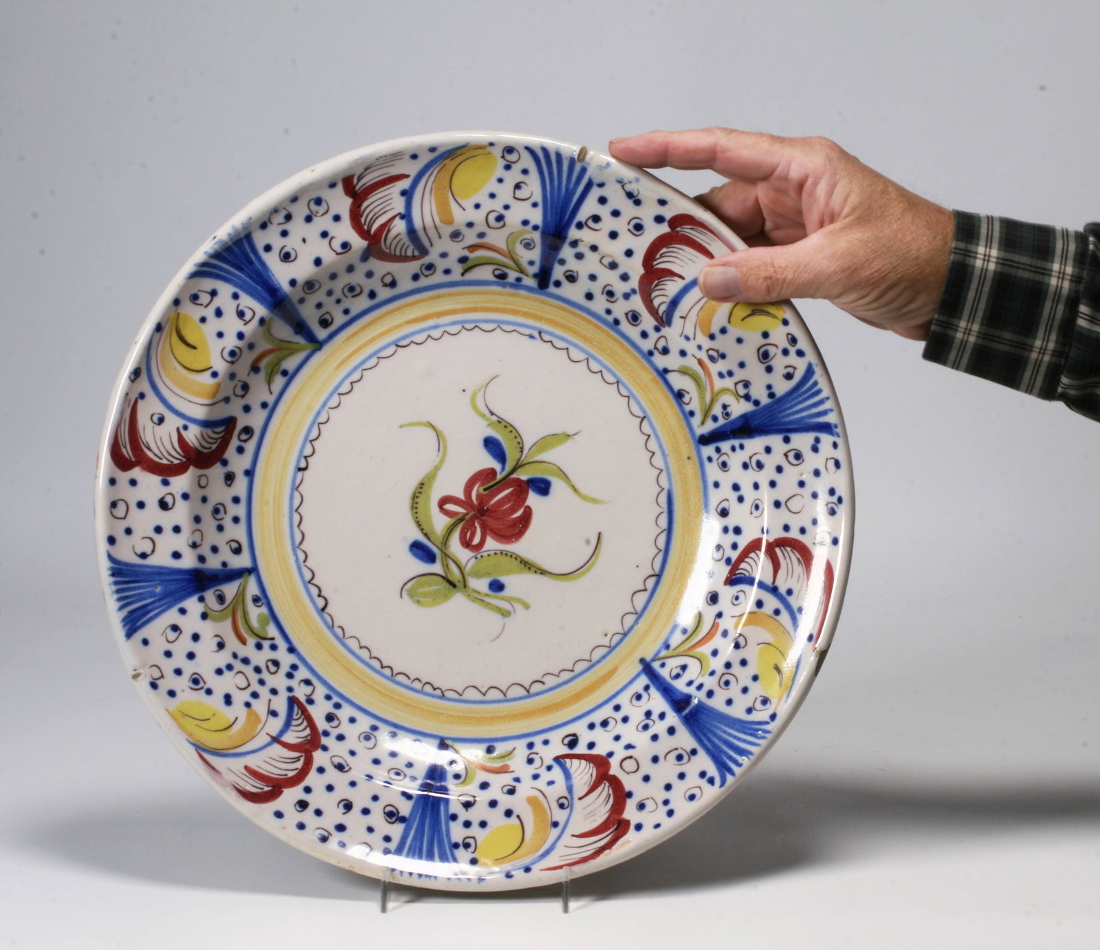 Faience Pottery Charger - Signed - 5