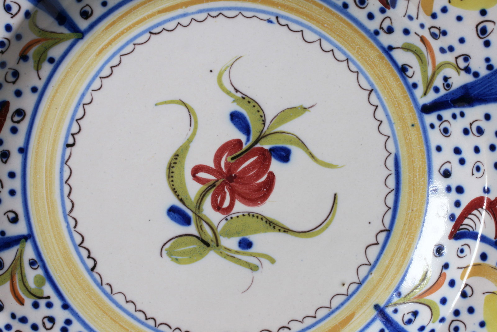 Faience Pottery Charger - Signed - 6