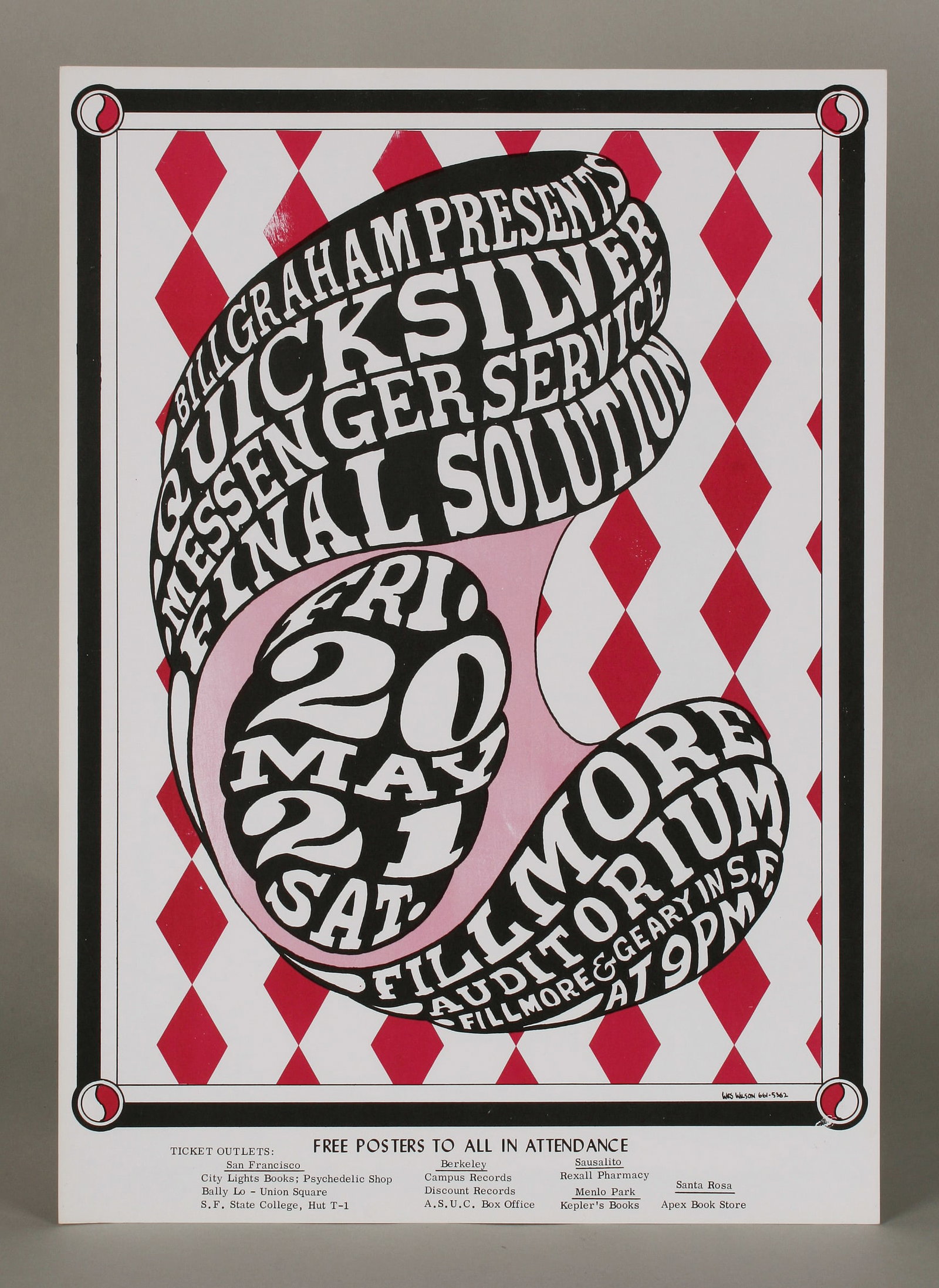 Rock Poster Quicksilver Messenger Service 1966 - 1980 Variant (1 of 8)