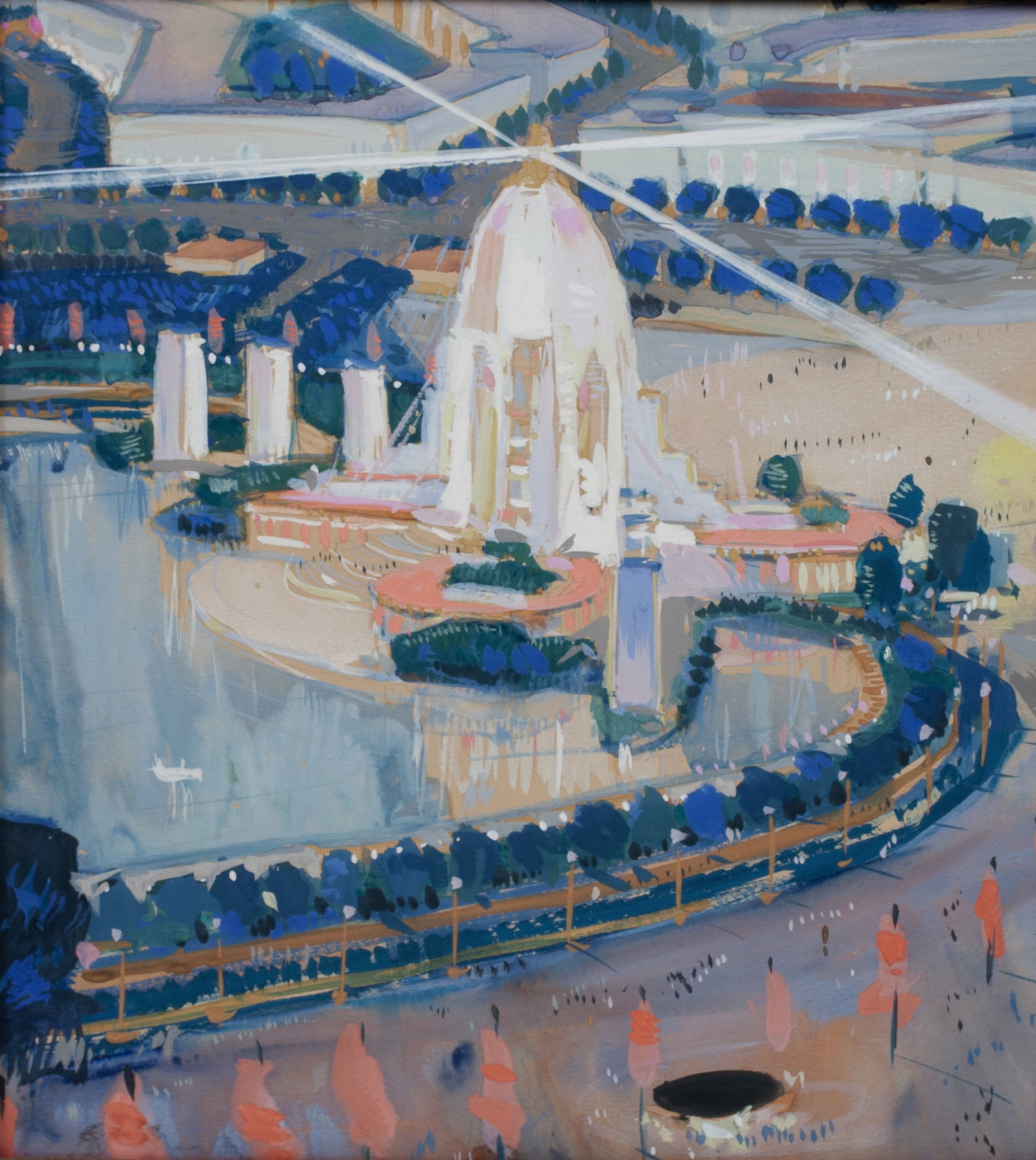 Architectural Study Painting - Bernard Maybeck (attributed) - 2