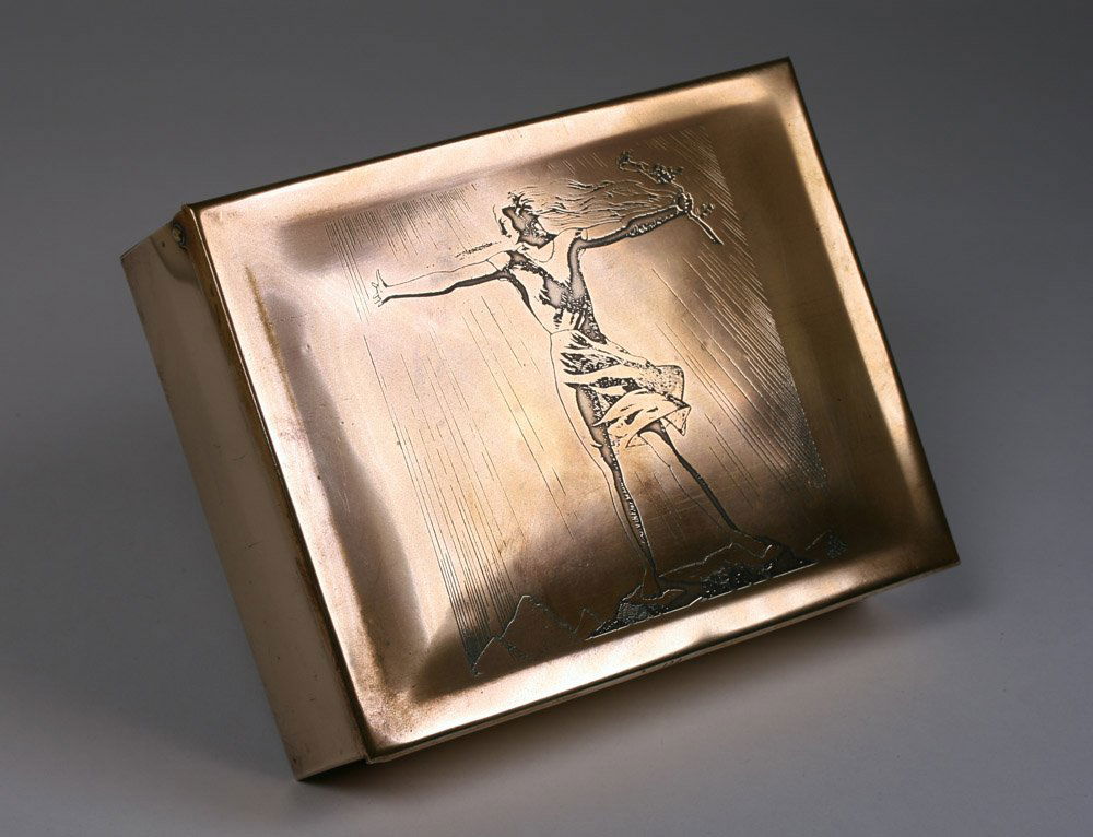 Rockwell Kent Art Deco Etched Brass Presentation Box (1 of 10)