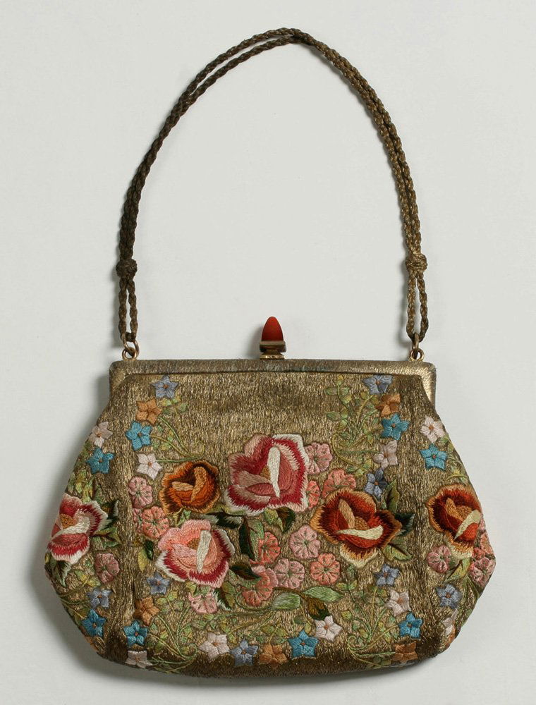 1920’s French Evening Bag-Carnelian, Silver, Embroidery (1 of 10)