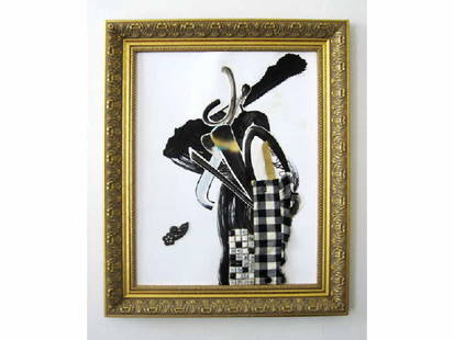Shinique Smith, "Critter": Collage, 17.5" x 13.5"