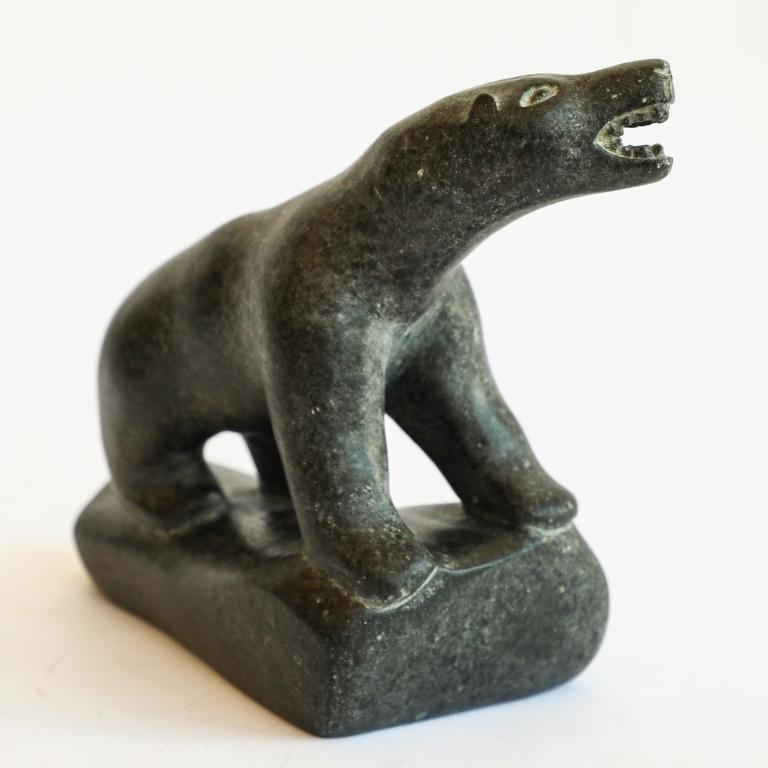 SYLABIC SIGNED INUIT SOAPSTONE CARVING (1 of 1)