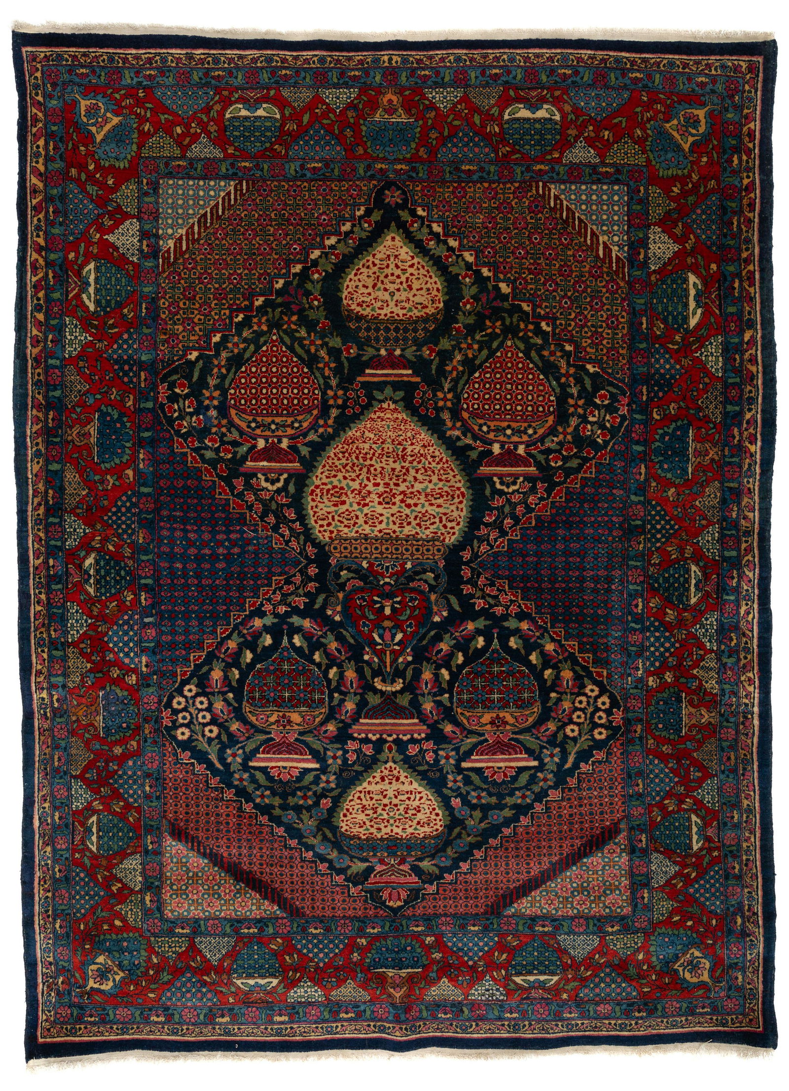 A PAIR OF VINTAGE KASHAN HAJI KHANUM  CARPETS (1 of 2)