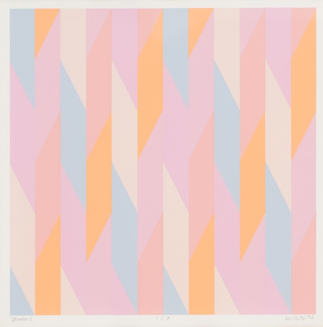 KAMAL BOULLATA (PALESTINIAN, 1942-2019): ???? ?????KAMAL BOULLATA(PALESTINIAN, 1942-2019)JAIH?N.2signed and dated 'Boullata 96' (lower right),numbered 'I/X' (lower center),inscribed 'JAIH?N.2' (lower left)silkscreen 30.5 x 30.5 cmPrinted in