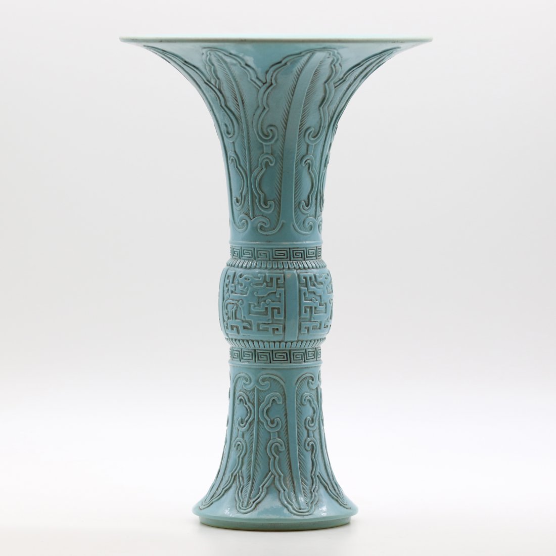 Chinese Porcelain Turquoise Glaze Vase (1 of 7)