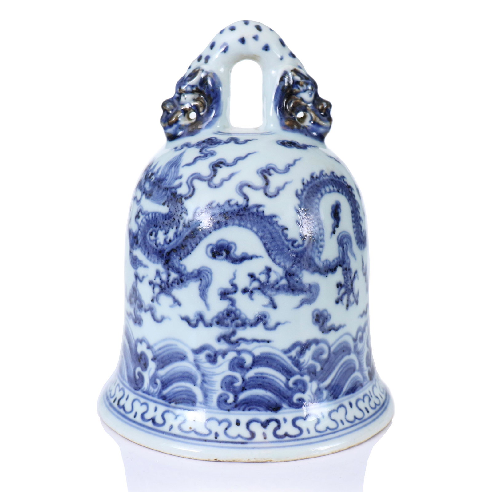 A Chinese Blue And White Glazed Porcelain Bell (1 of 8)