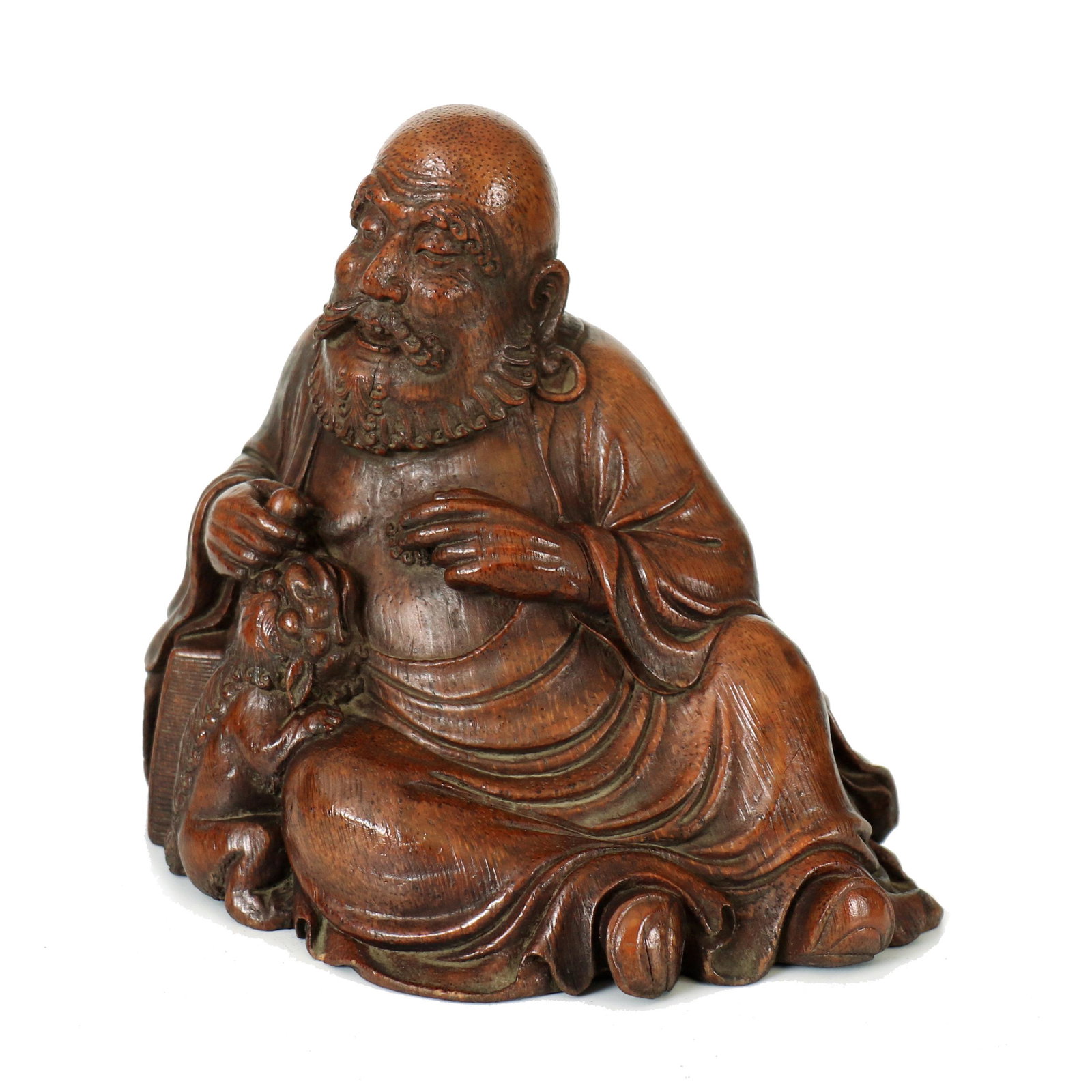A Chinese  Bamboo Carved Figure (1 of 6)