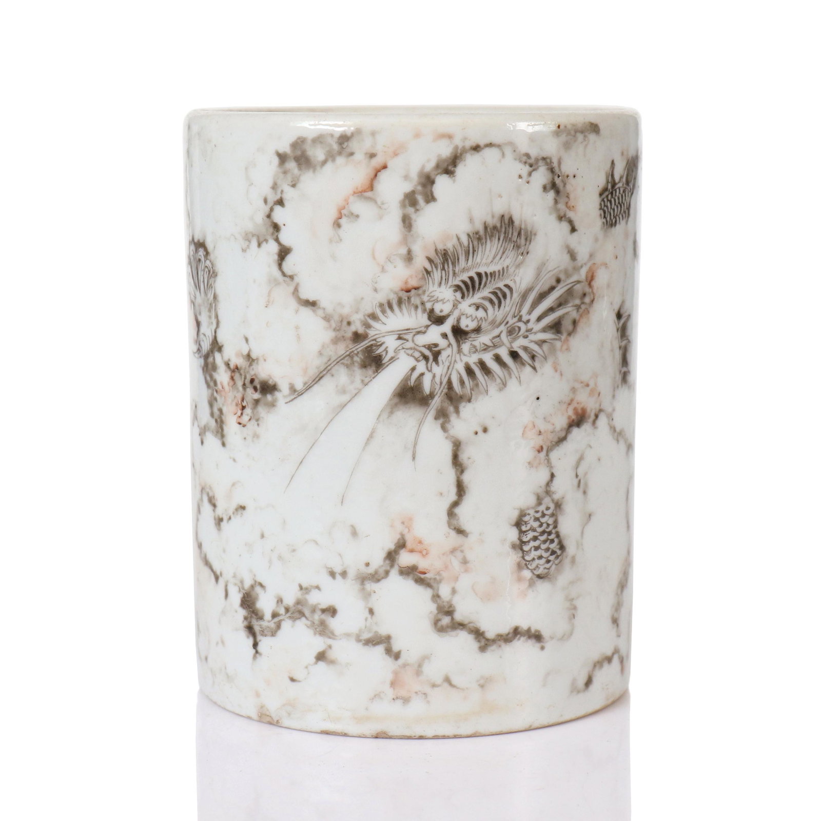 A Chinese Famille Rose Porcelain Brush Pot (1 of 8)