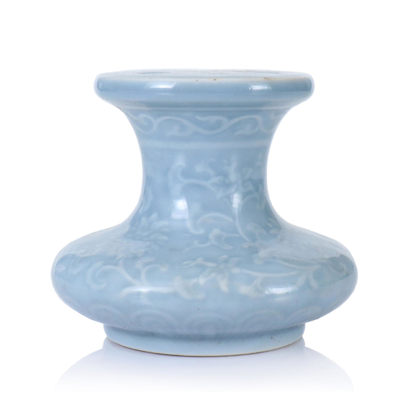 A  Small  Chinese  Cerulean Glazed Porcelain Vase (1 of 8)