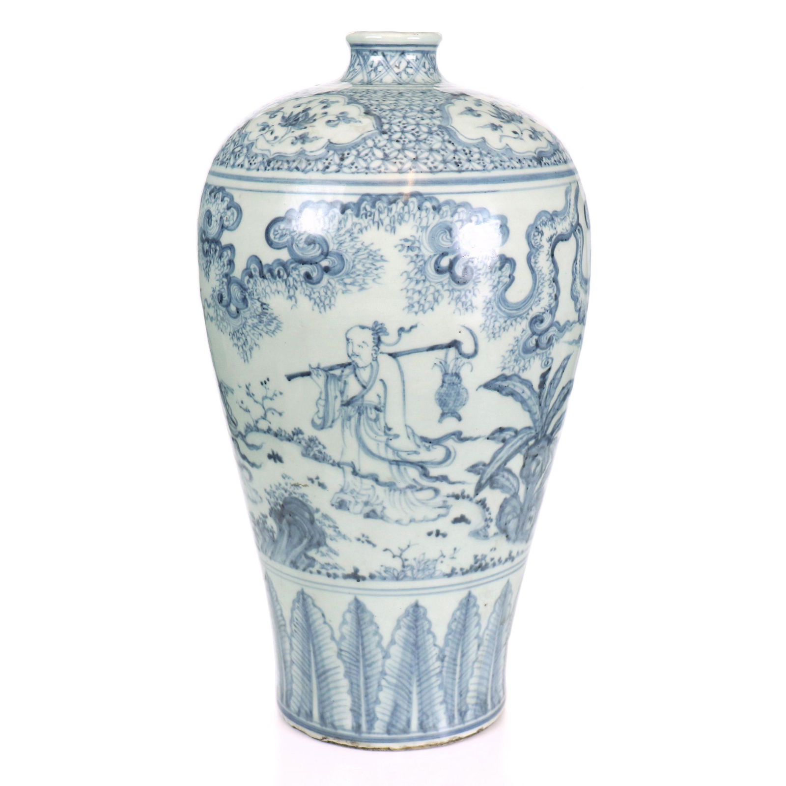 A Chinese Blue And White Glazed Porcelain Vase (1 of 9)