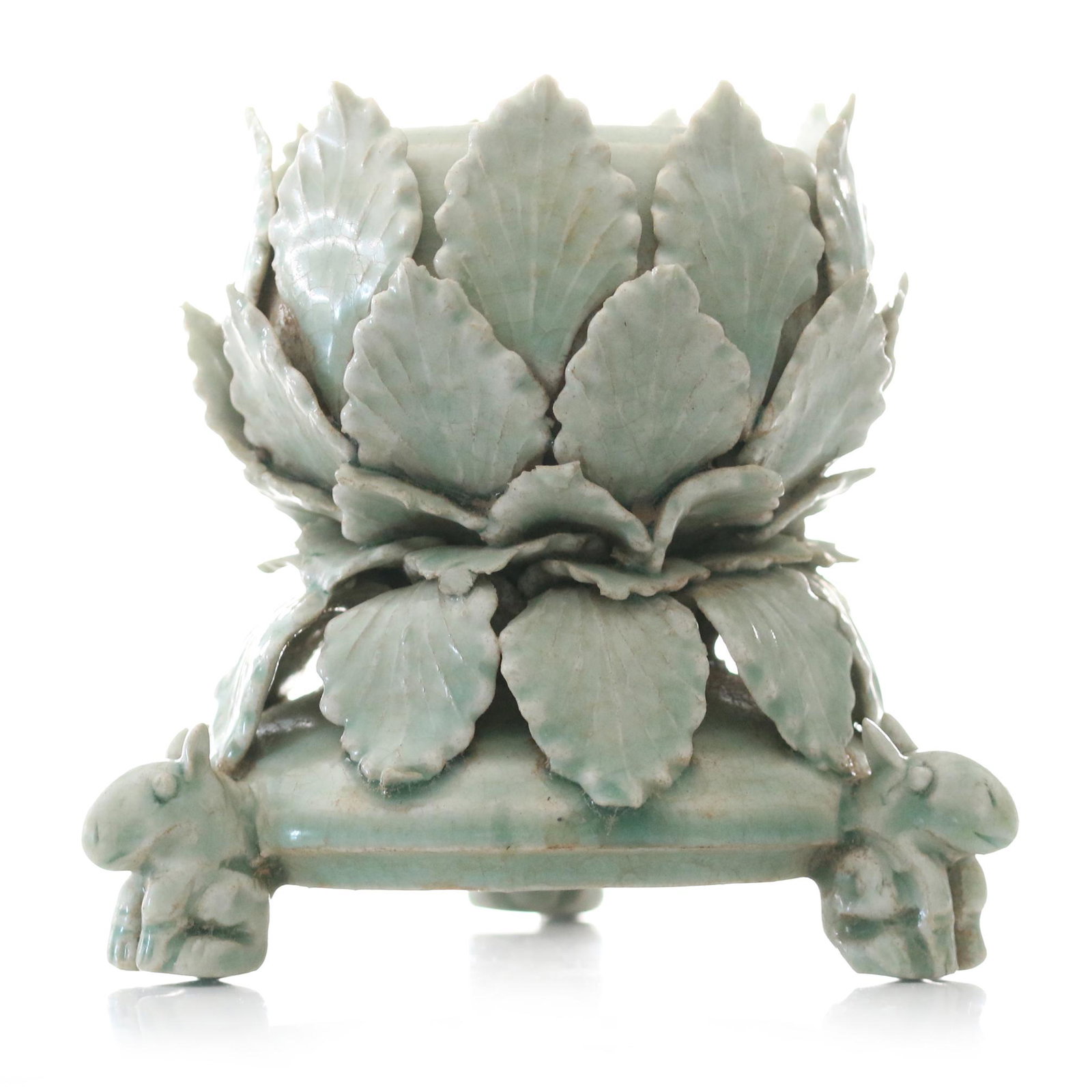 A Celadon Porcelain Vase: Height 13.5 cm.