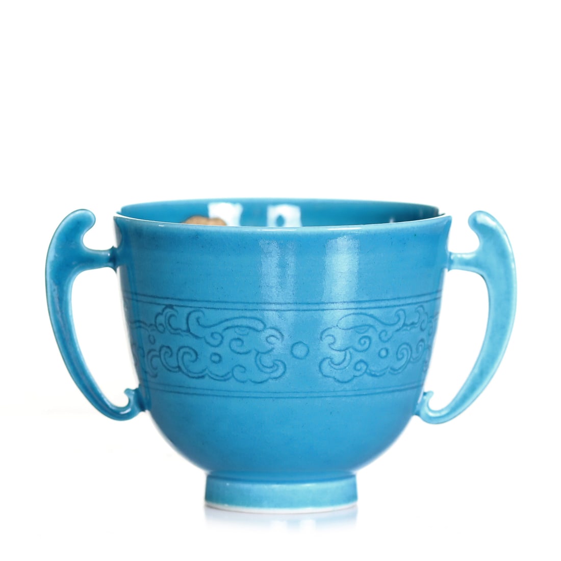 Chinese Blue Glazed Porcelain Cup (1 of 6)