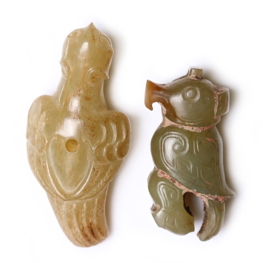 Two Chinese Jade Carved Pendants (1 of 7)