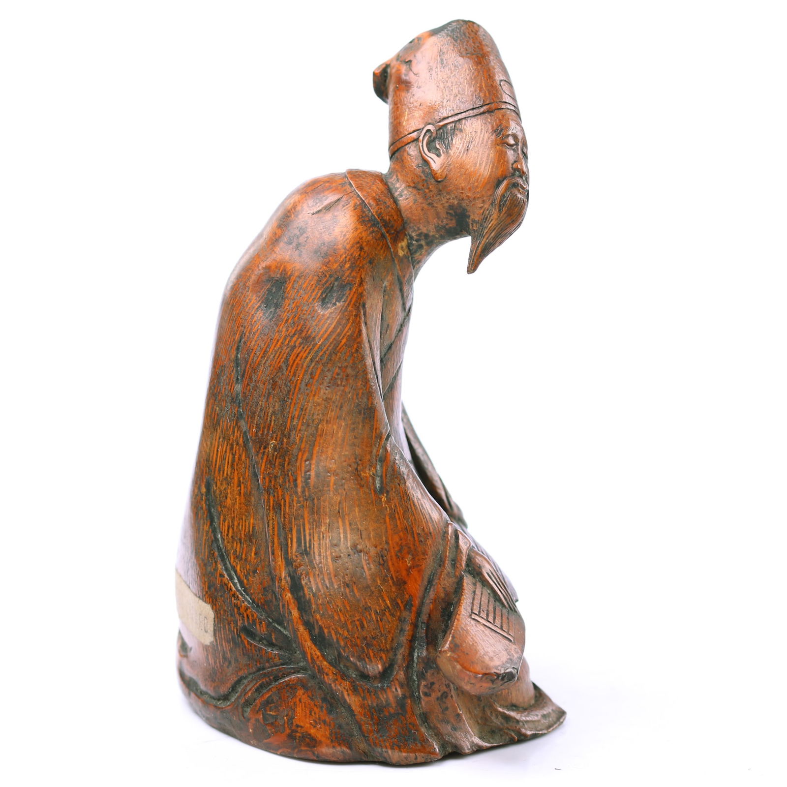 Chinese Bamboo Carved Figure Statue (1 of 7)
