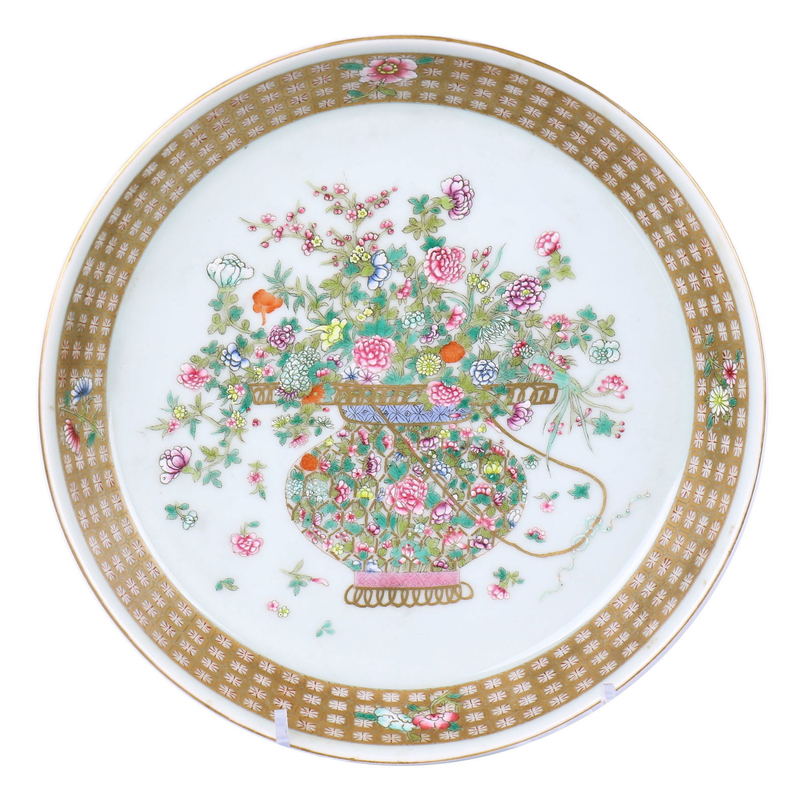 Chinese Gold Painted Famille-Rose Porcelain Deep Plate (1 of 5)