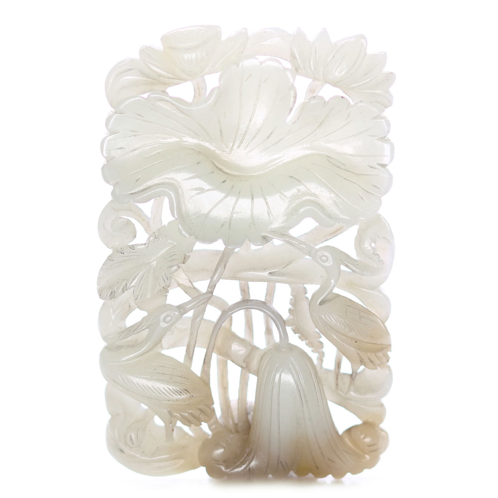 Chinese White Jade Carved Pendant (1 of 6)