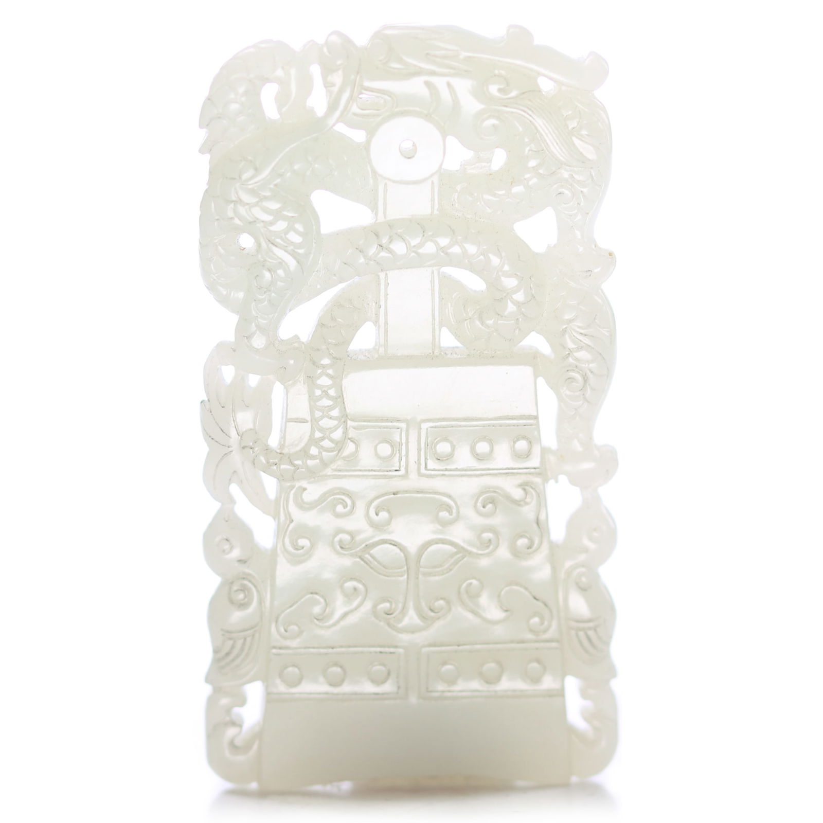 Chinese White Jade Carved Pendant (1 of 5)