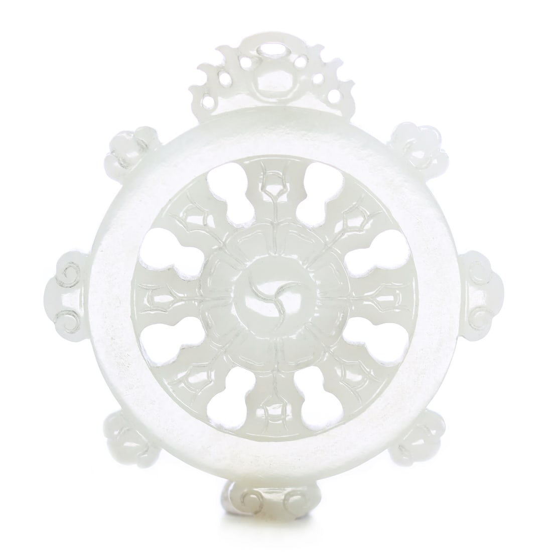 Chinese White Jade Carved Pendant (1 of 3)