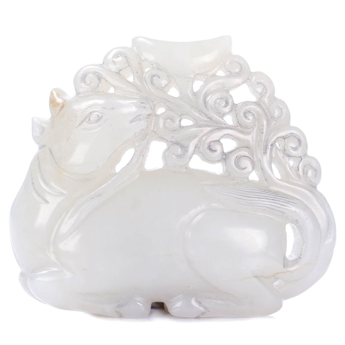 Chinese White Jade Carved Pendant (1 of 8)