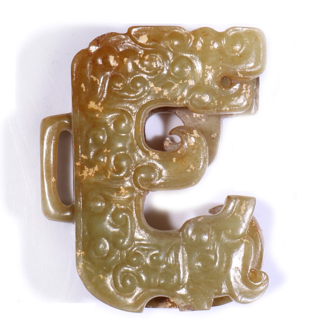 Chinese Jade Carved Part Of Weapon (1 of 4)