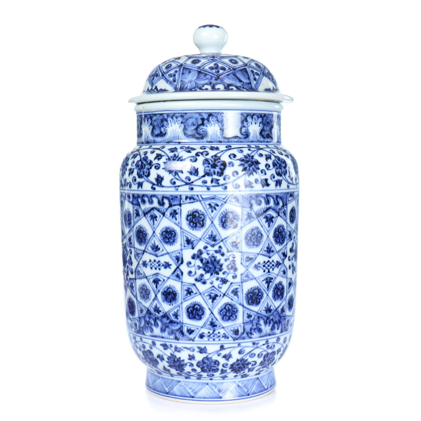 Chinese Blue And White Glazed Porcelain Jar With Cover (1 of 11)