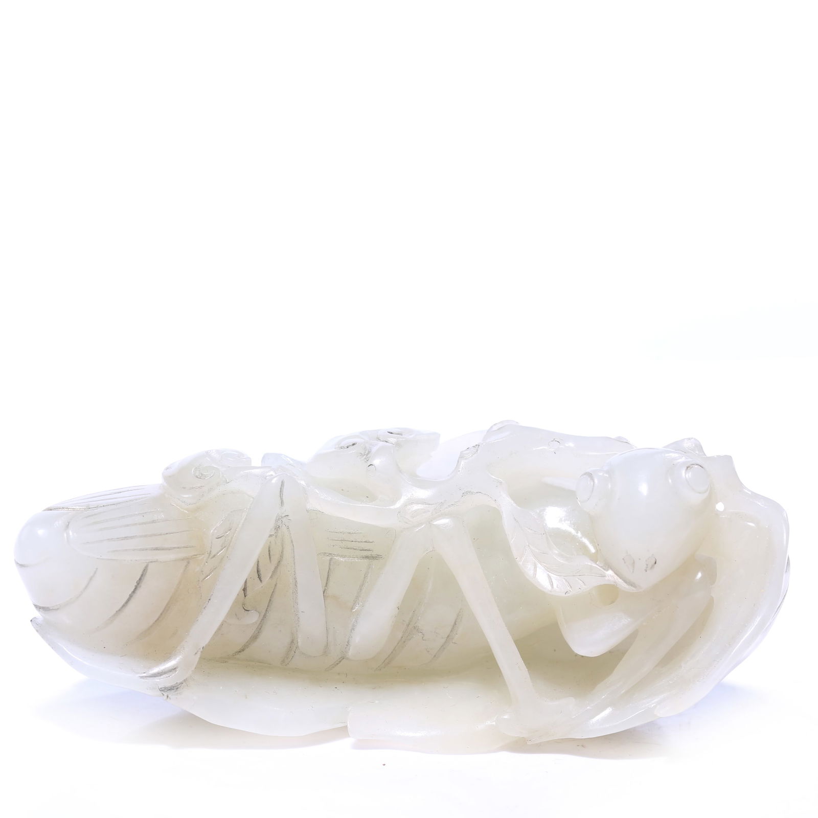 Chinese White Jade Carved Insect Figure (1 of 10)