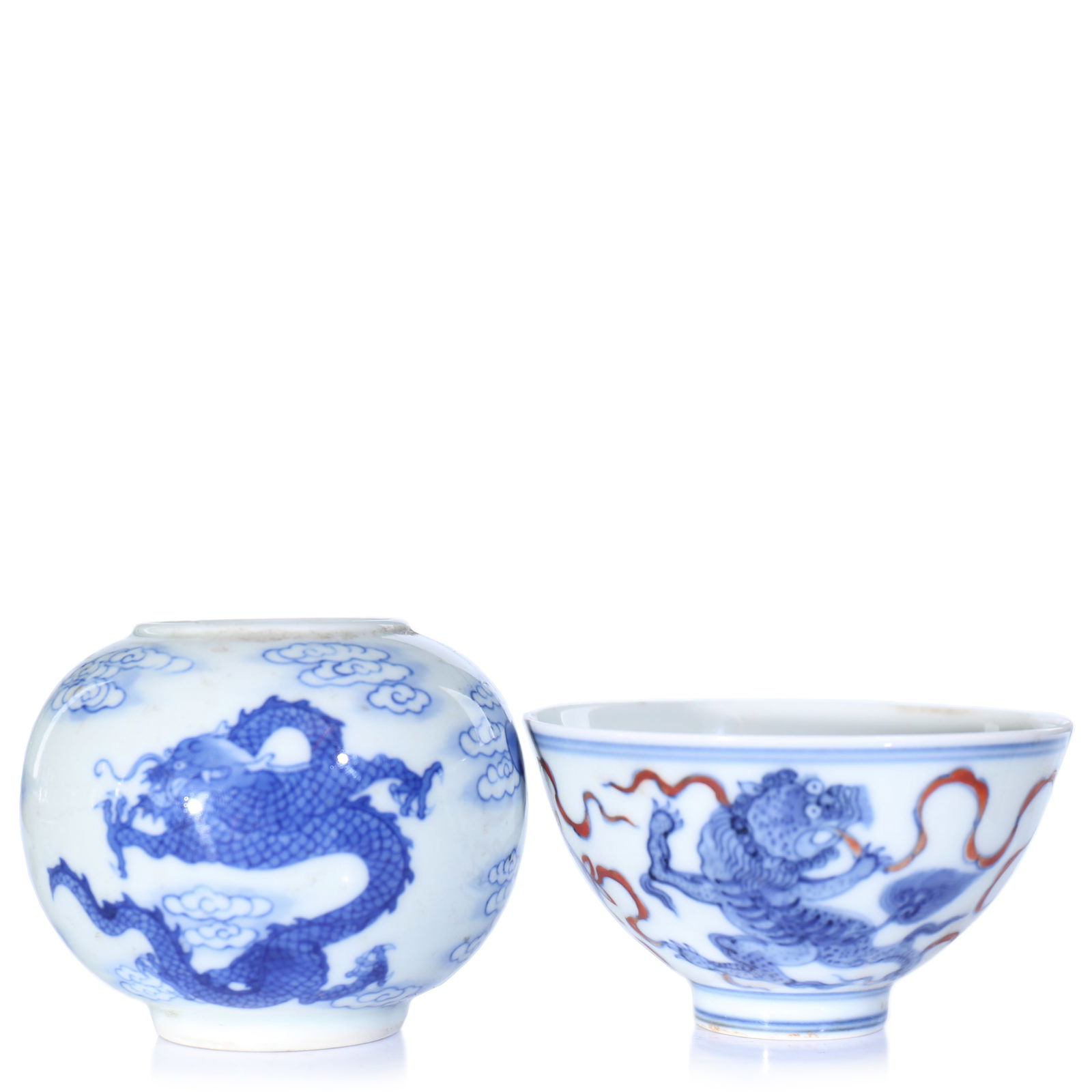 Two Chinese Blue And White Glazed Porcelain Cup And Water Drop (1 of 14)