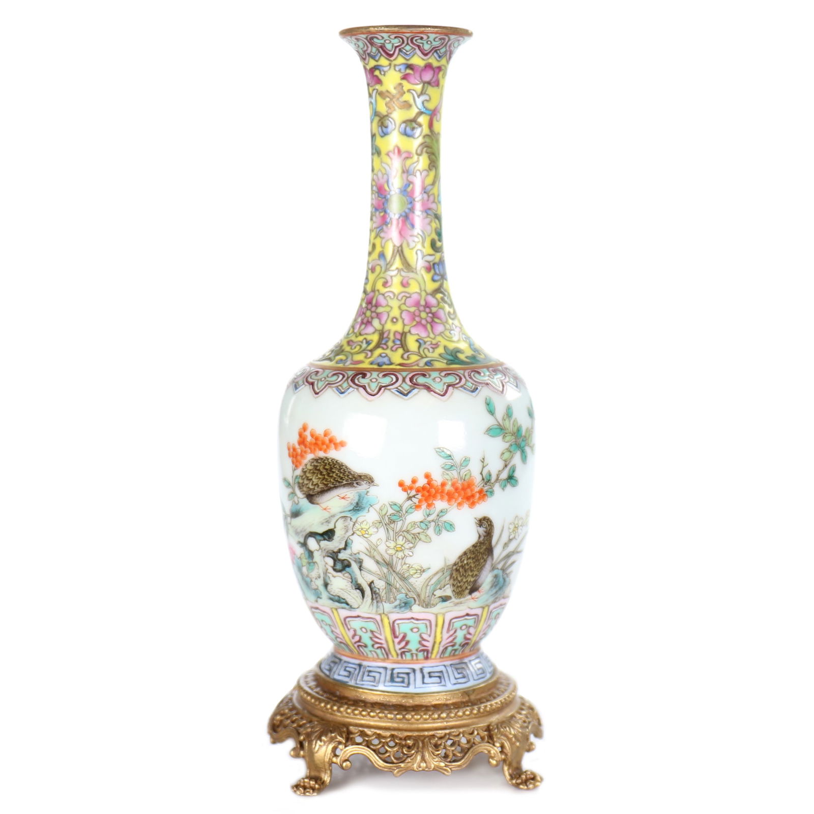 Chinese Famille-Rose Porcelain Vase With Stand (1 of 9)