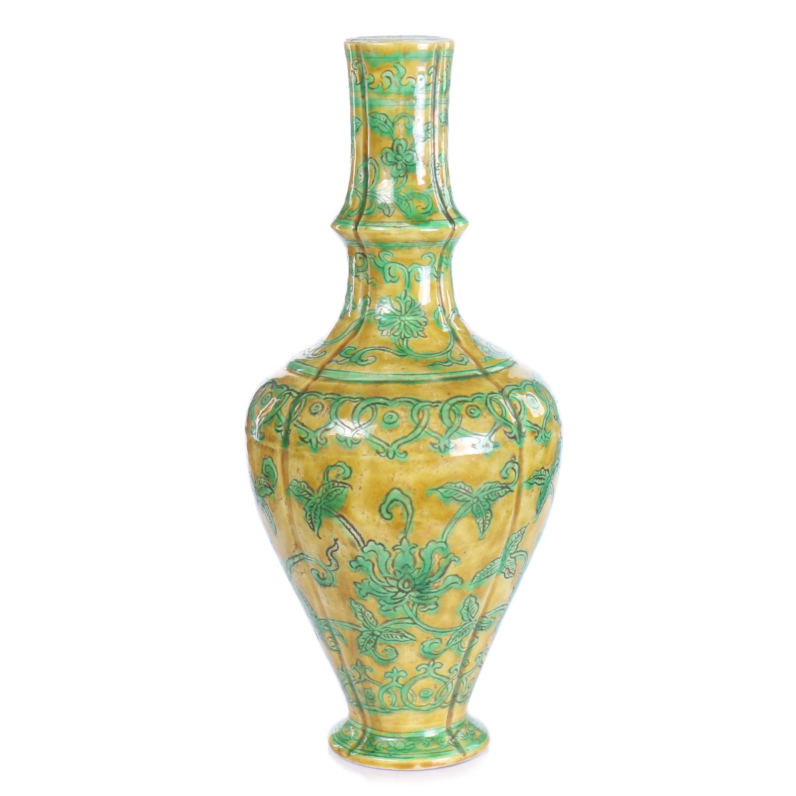 Chinese Yellow Glazed Famille-Rose Porcelain Vase (1 of 7)