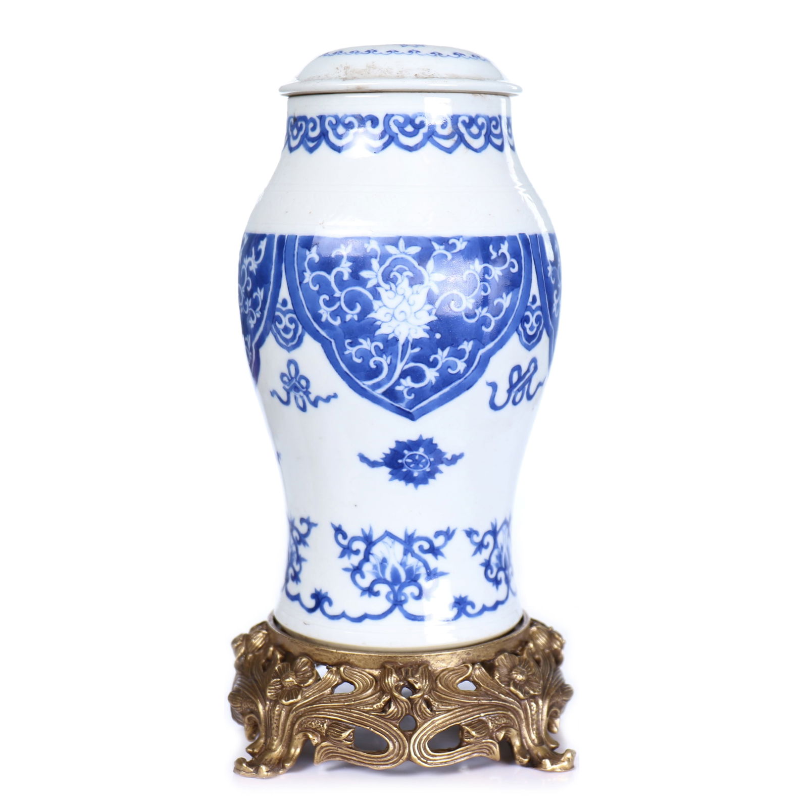 Chinese Blue And White Glazed Porcelain Jar With Cover And Stand (1 of 9)