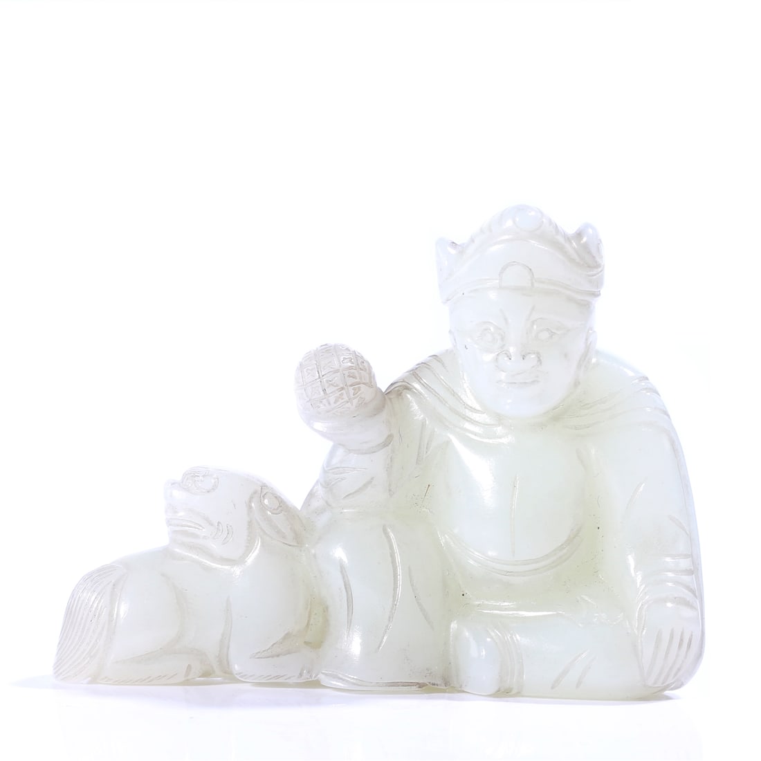 Chinese White Jade Carved Figure Statue (1 of 7)