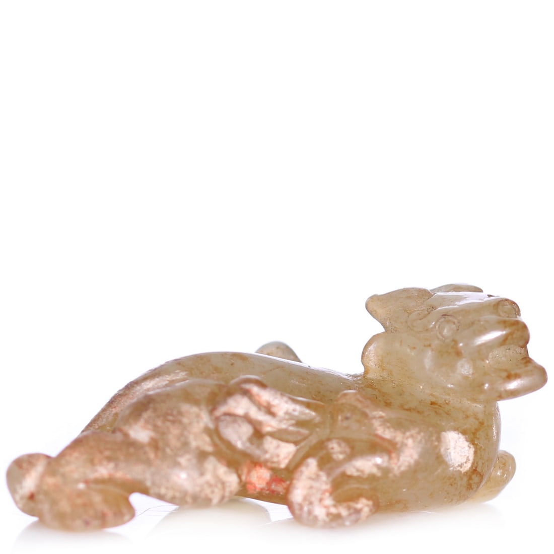 A Chinese Jade Carved Mythical Beast Figure: 32 x 15 x 13 mm