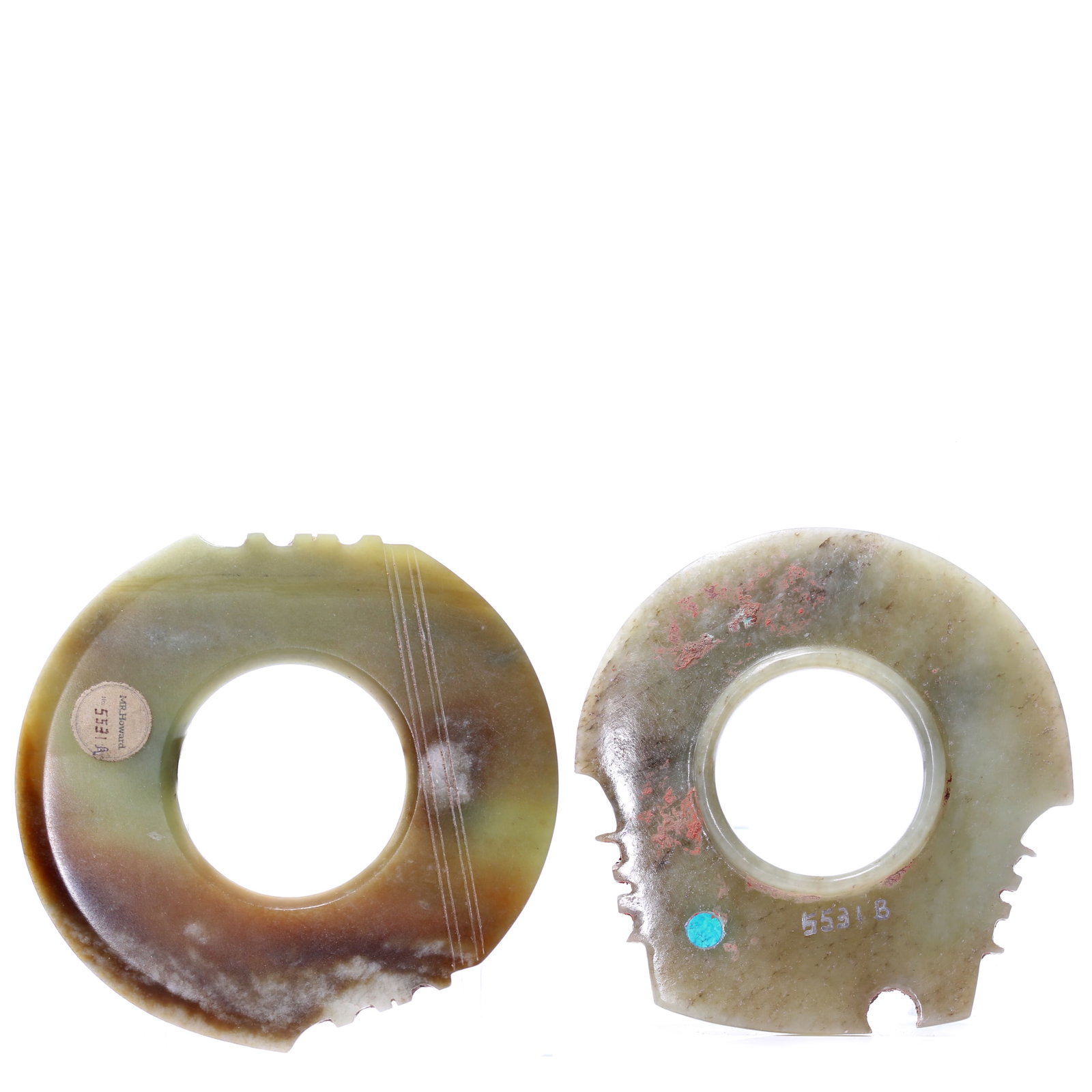 Two Chinese Jade Carved Bangles (1 of 15)