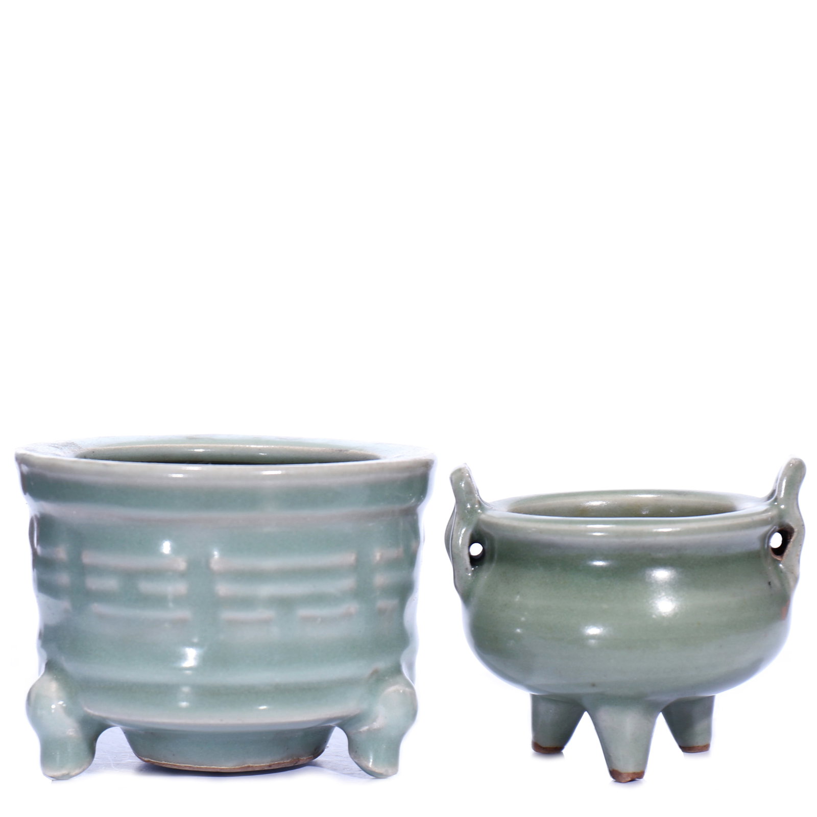 Two Chinese Celadon Glazed Porcelain Censers (1 of 7)
