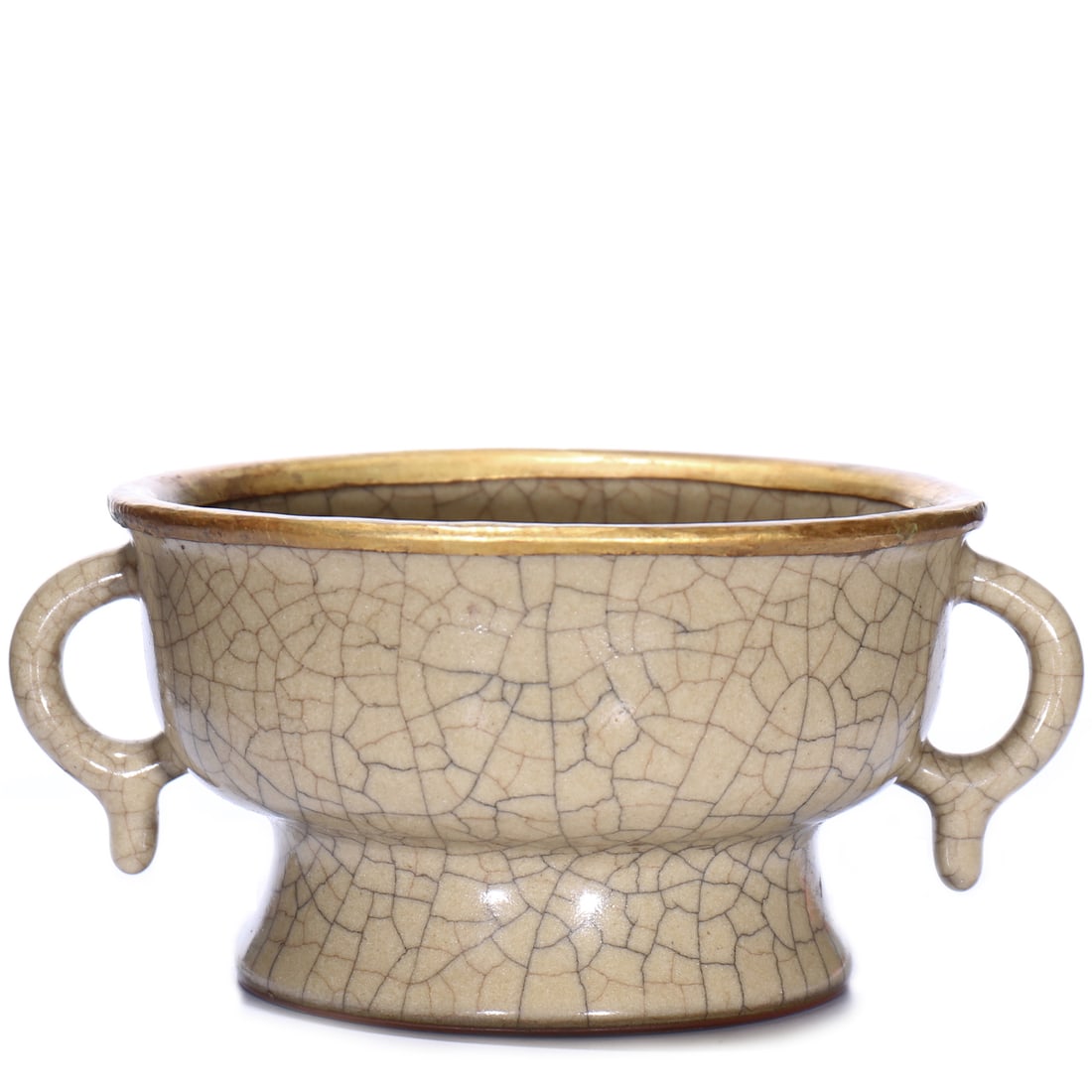 A Chinese Crackle Glazed Porcelain Censer (1 of 10)