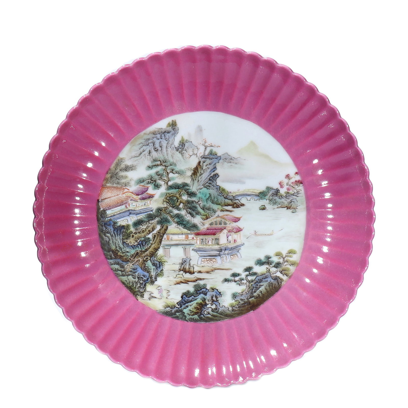 A Chinese Enamel Porcelain Plate: D 20