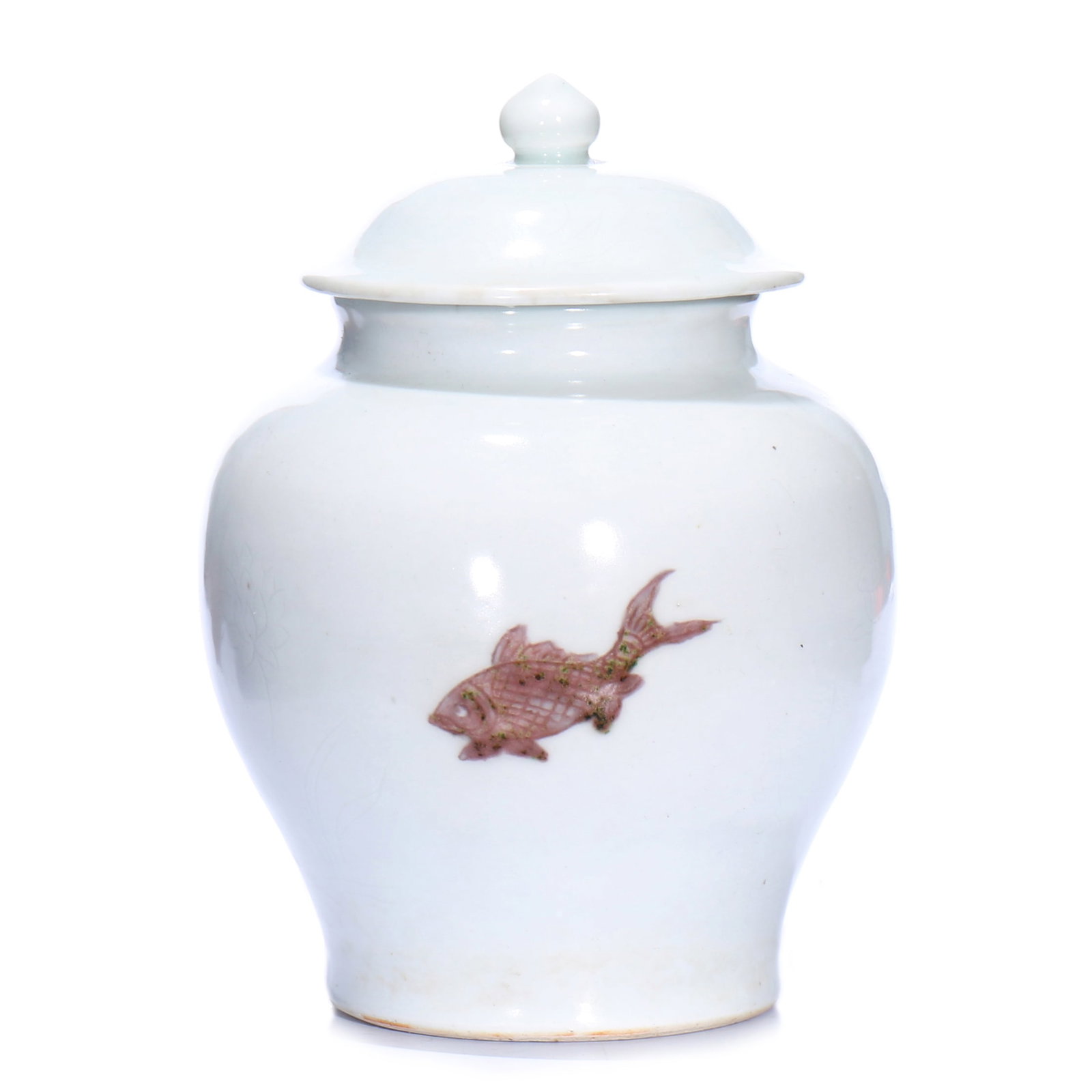 A Chinese Copper Red Glazed Porcelain Jar With Cover (1 of 7)