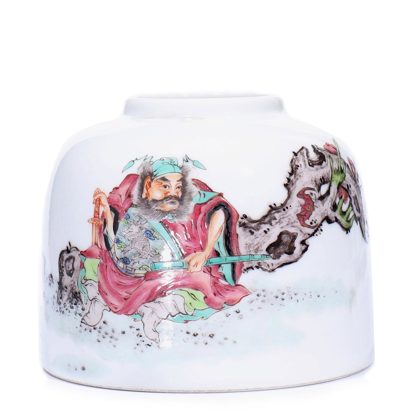 A Chinese Famille-Rose Porcelain Water Drop: H 7.5 cm D 9.5 cm