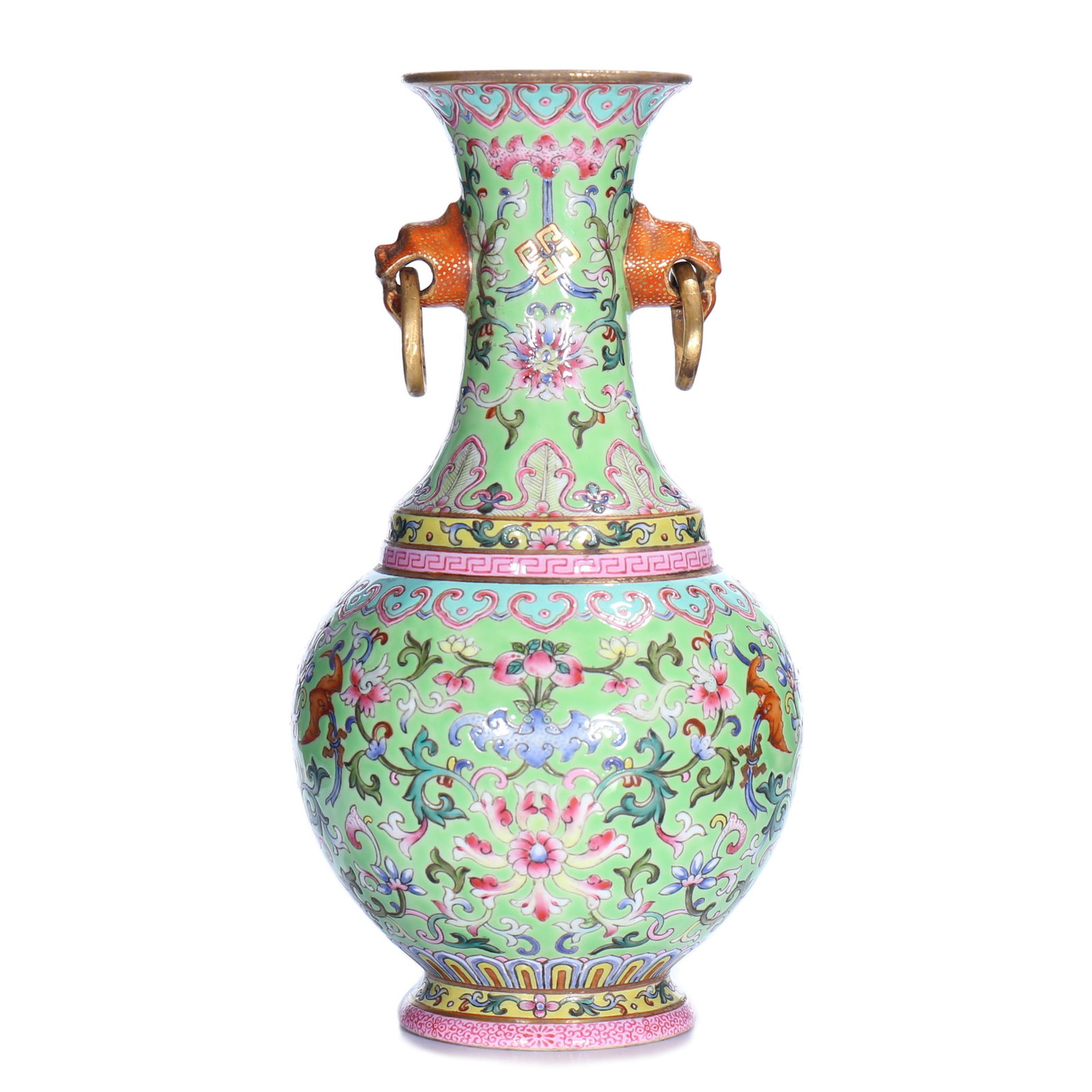 A Chinese Famille-Rose Porcelain Vase: H 20 cm