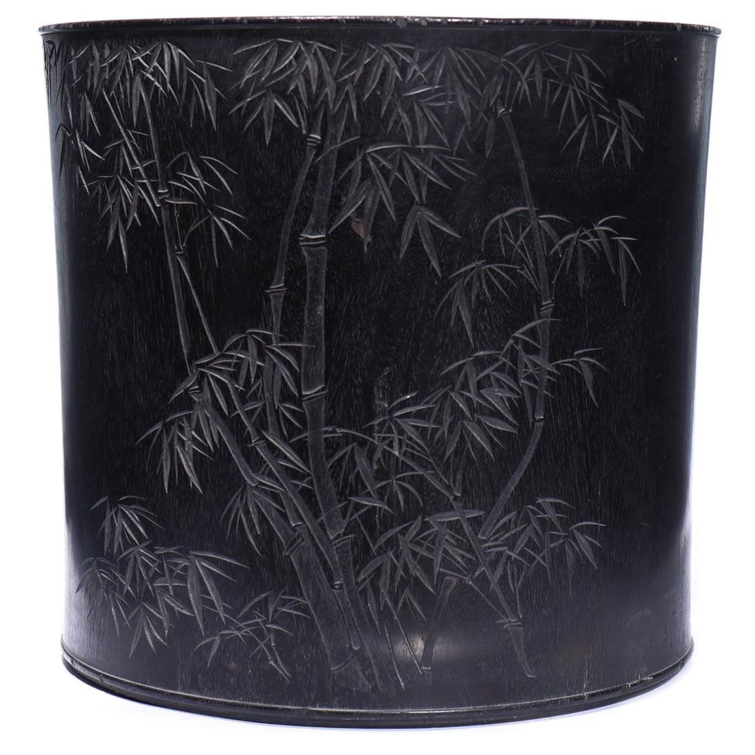 A Chinese Hardwood Brush Pot Decorated In Words (1 of 14)