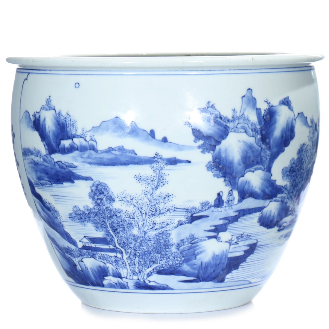 A Chinese Blue And White Glazed Porcelain Jar (1 of 8)