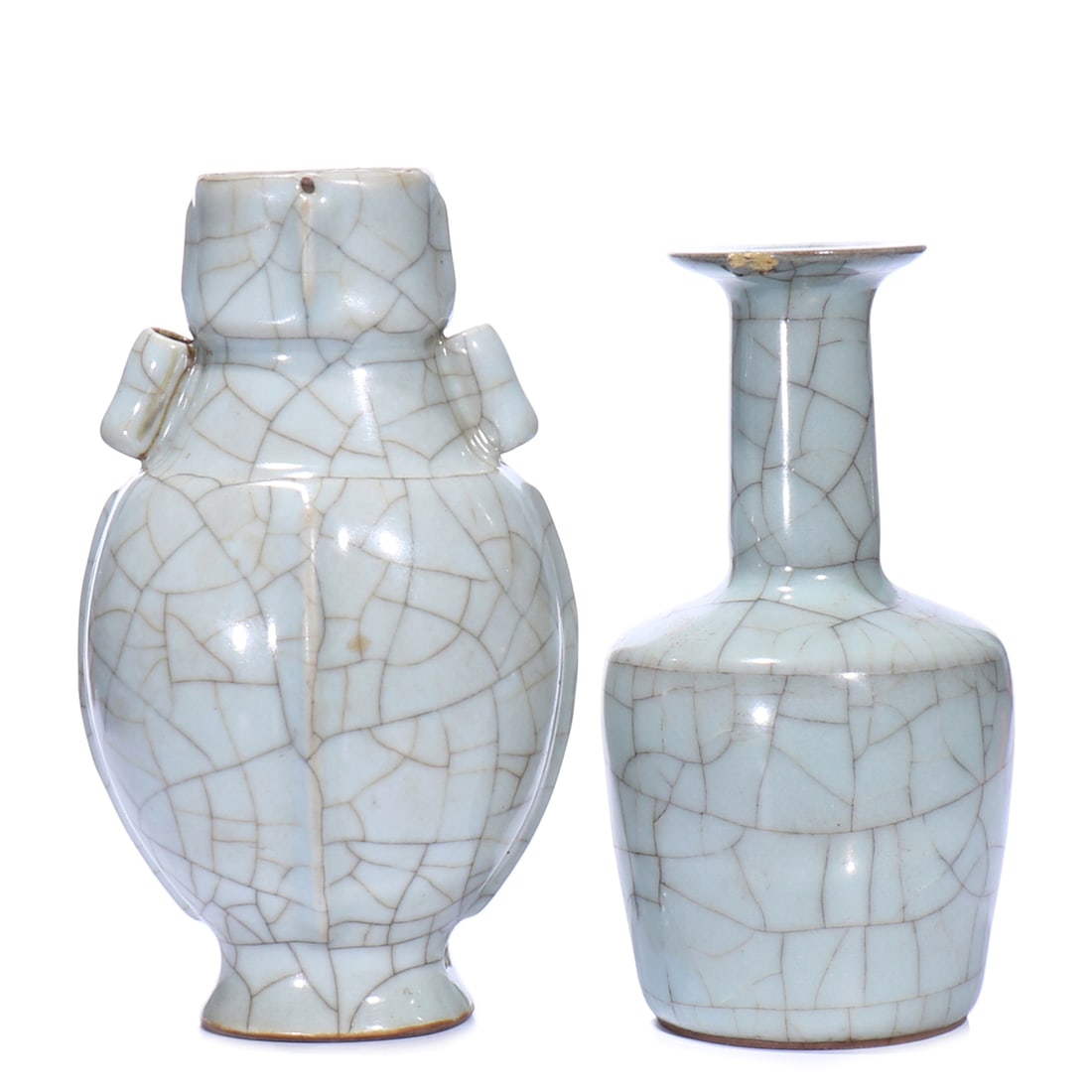 Two Chinese Crackle Glazed Porcelain Vases (1 of 10)